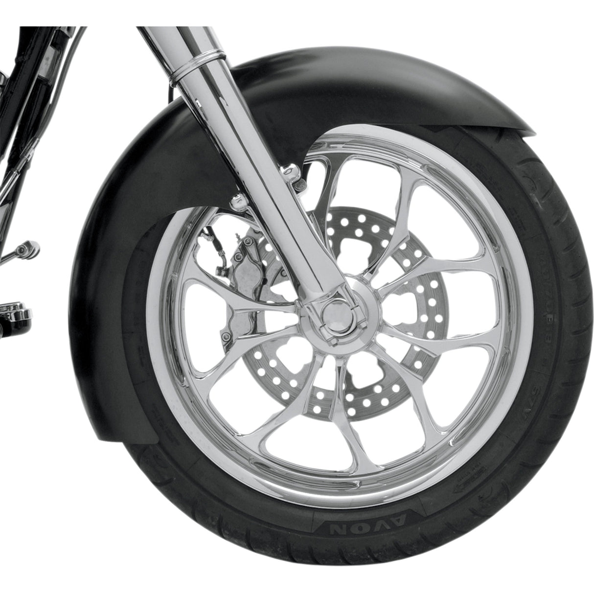 Klock Werks Tire Hugger Front Fender For Dresser Black 21" HD Touring Trike - KWF-01-0113 For Harley Touring 1983-2013