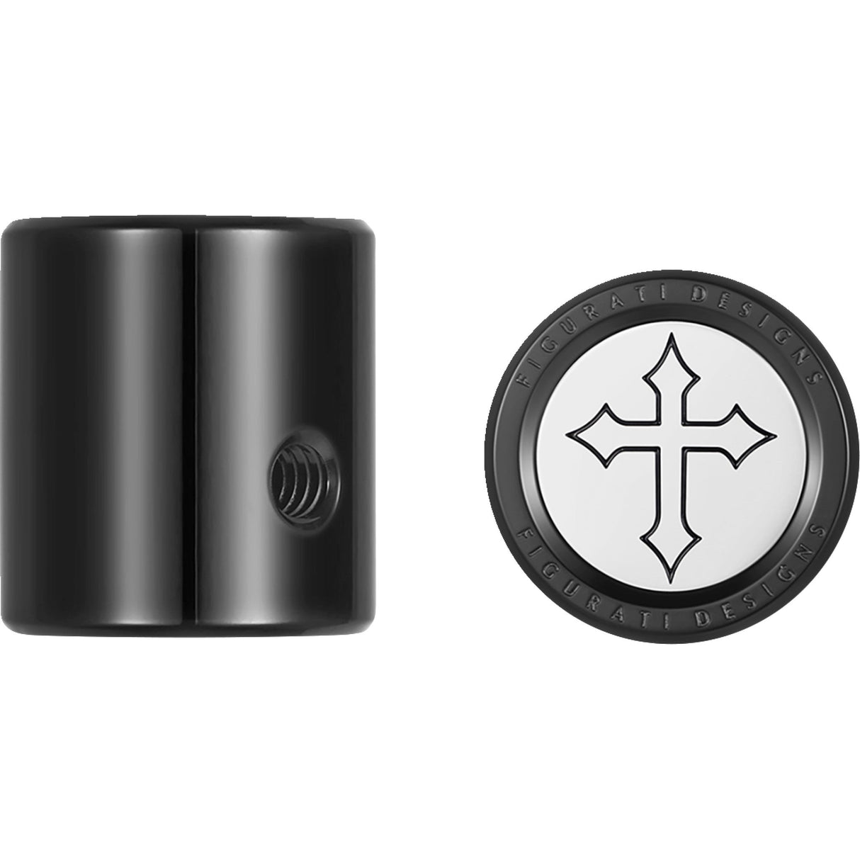 Figurati Designs Heel-Toe Shifter Cover Maltese Cross Black - FD41-HTSC-BLK For Harley Motorcycles 1984-2022