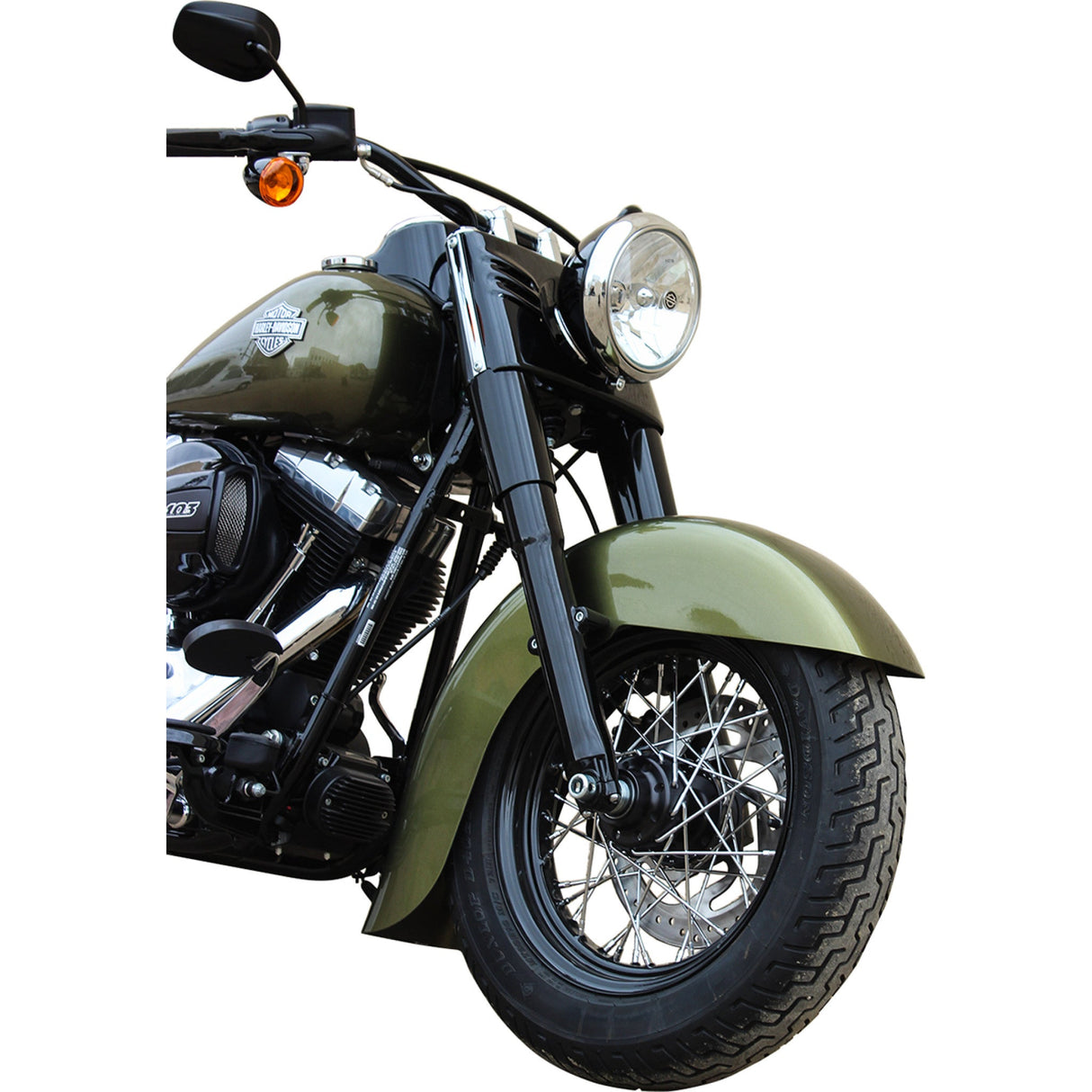 Klock Werks Benchmark Front Fender For Softails Black 21" HD Softail - KWF-02-0001 For Harley Softail 1986-2017