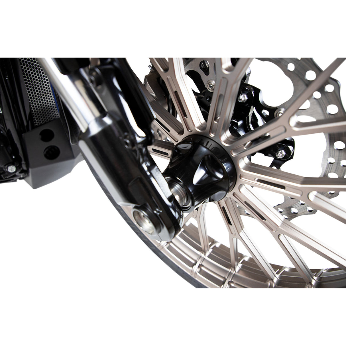 Arlen Ness Cartridge Hub Cartridge Front Single Disc Black - 71-602 For Harley Touring 2008-2026