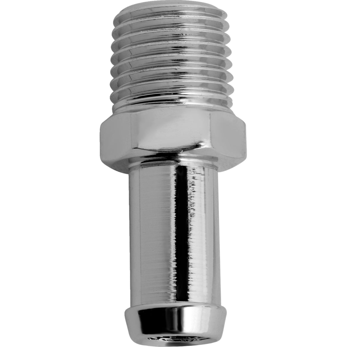 Gardner-Westcott Chrome Motor Case Breather Fitting 1/4" NPT X 3/8" Hose - 7-90TD-6X4 For Harley Motorcycles 1965-1992