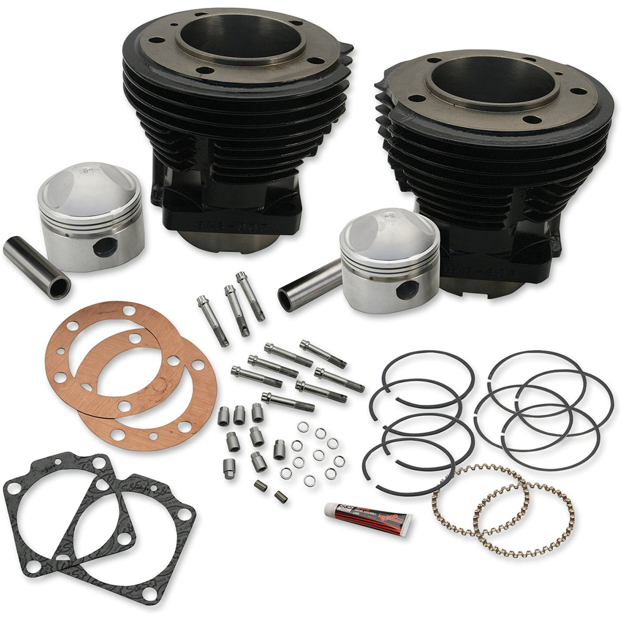 S&S Cycle Bore Cylinder And Stroker Piston Kit Big Twin - 91-9017 For Harley Motorcycles 1966-1984