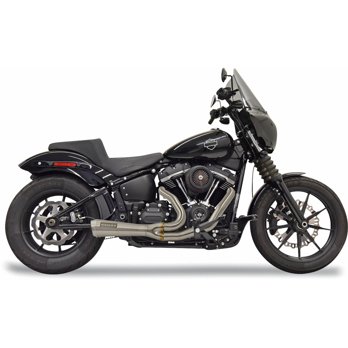 Bassani Xhaust 2-Into-1 Ripper Short Exhaust System Stainless Steel 49-State - 1S73SSE For Harley Softail 2018-2024