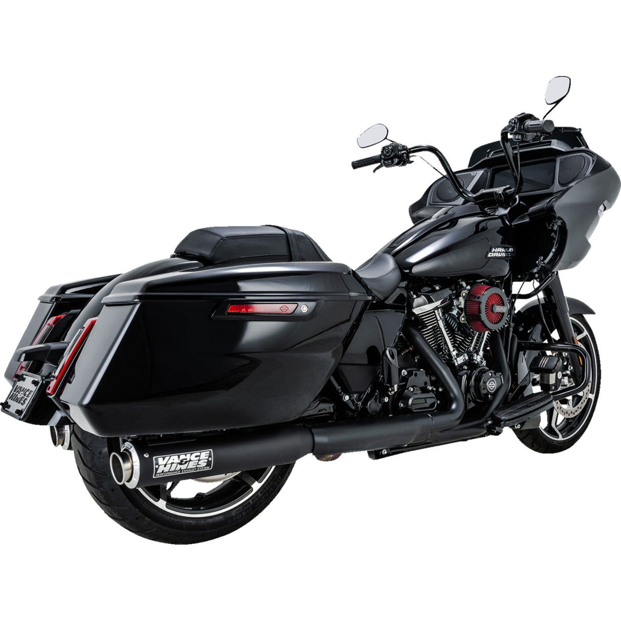 Vance & Hines Supersport Slip-On Mufflers Black Touring - 46721 For Harley Touring 2017-2026