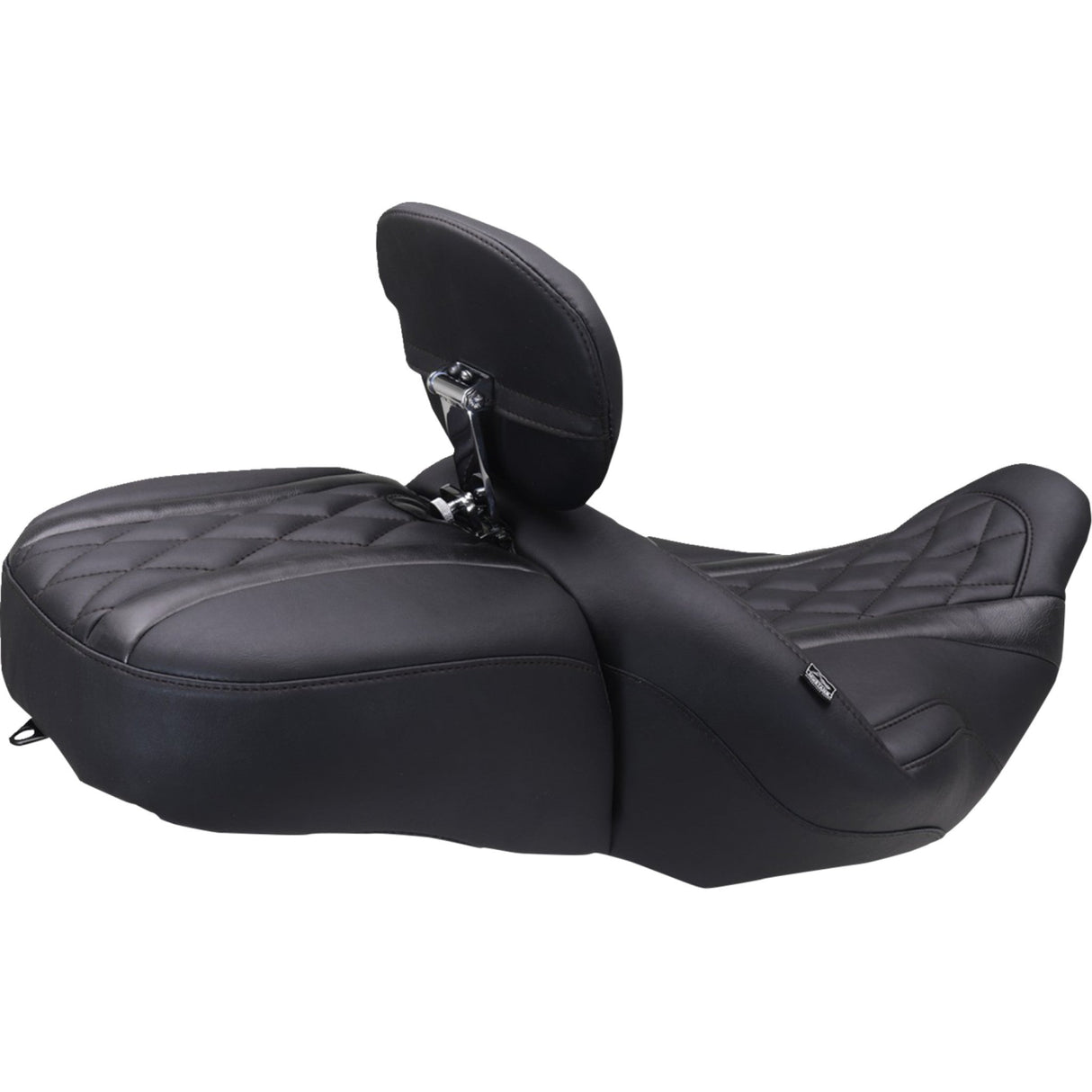 Mustang Deluxe Touring Seat Diamond Black Stitch - 89411 For Harley Touring 2023-2026