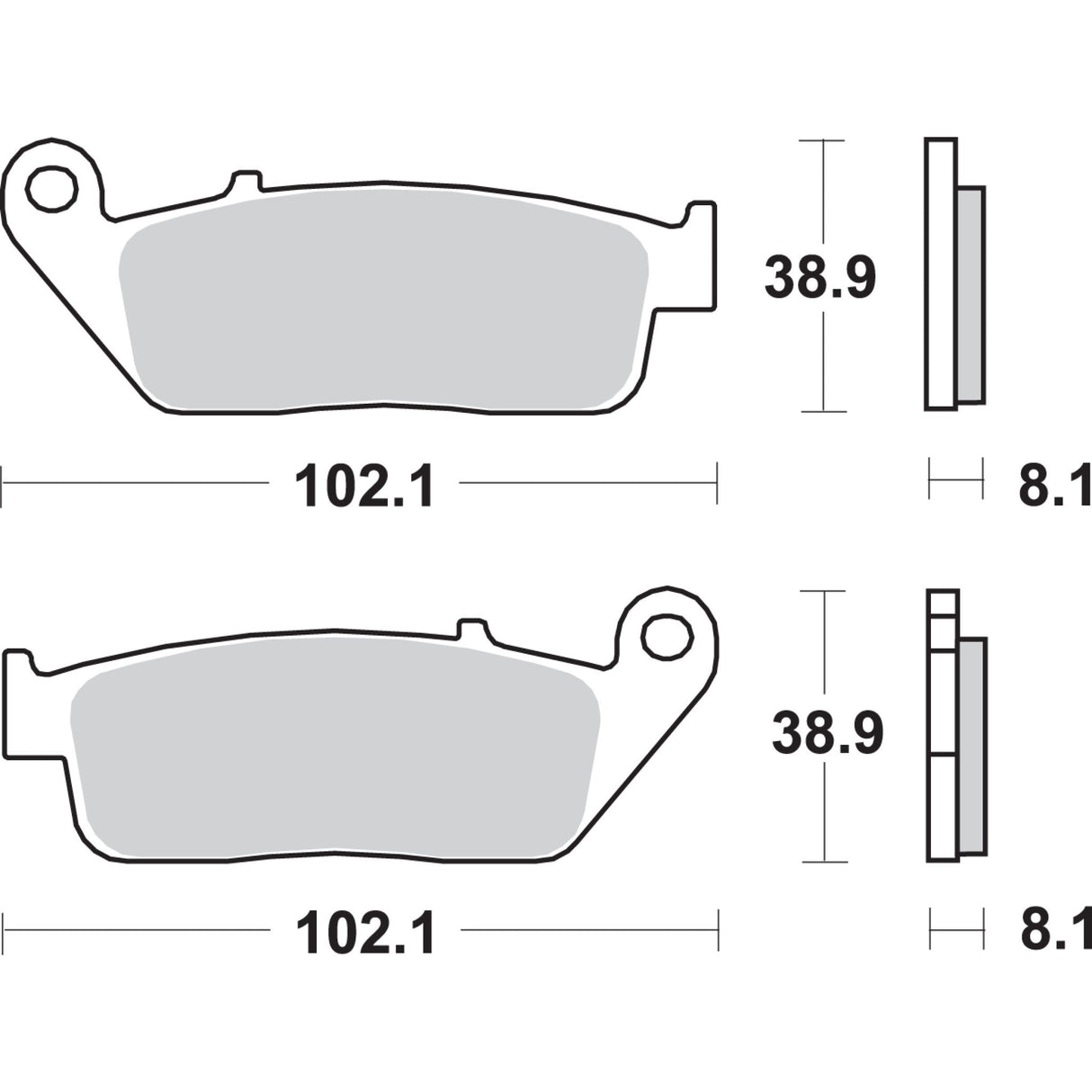 Sbs Brake Pad - 627HF For Triumph Motorcycles 1996-2024 | Honda Motorcycles 1986-2018 | Suzuki Motorcycles 2013-2020 | Buell Blast 2000-2008