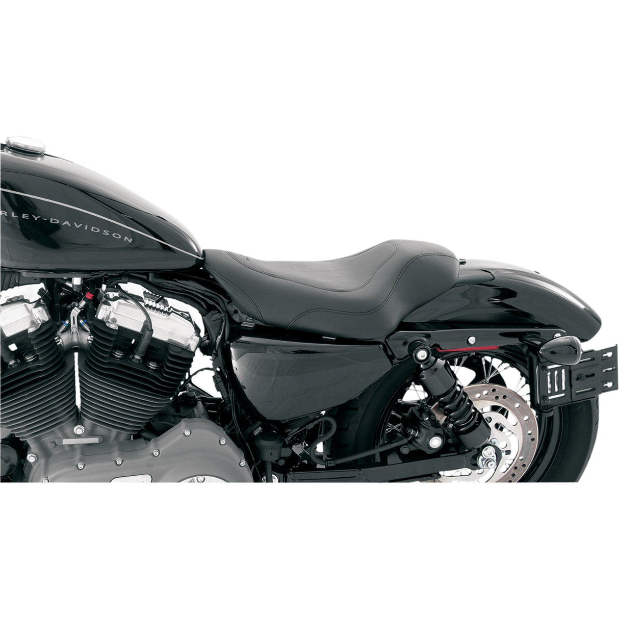 Mustang Tripper™ Synthetic Leather Solo Seat - 76570 For Harley Sportster 2004-2021