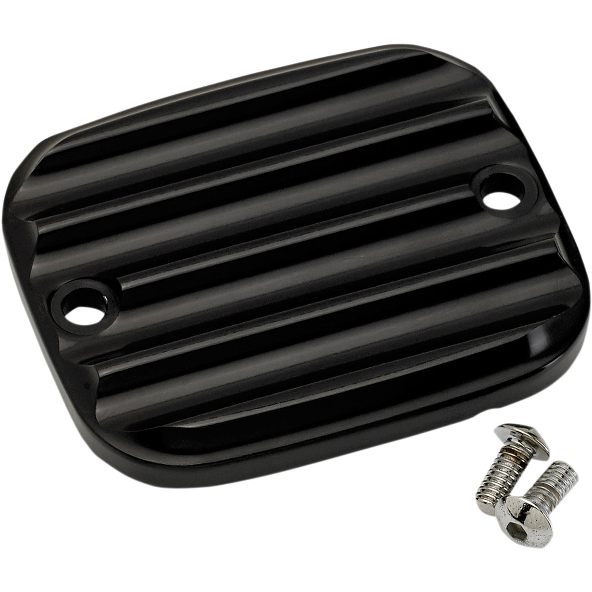 Joker Machine Front Brake Master Cylinder Cover Finned Black - 951019-1 For Harley Motorcycles 1996-2009