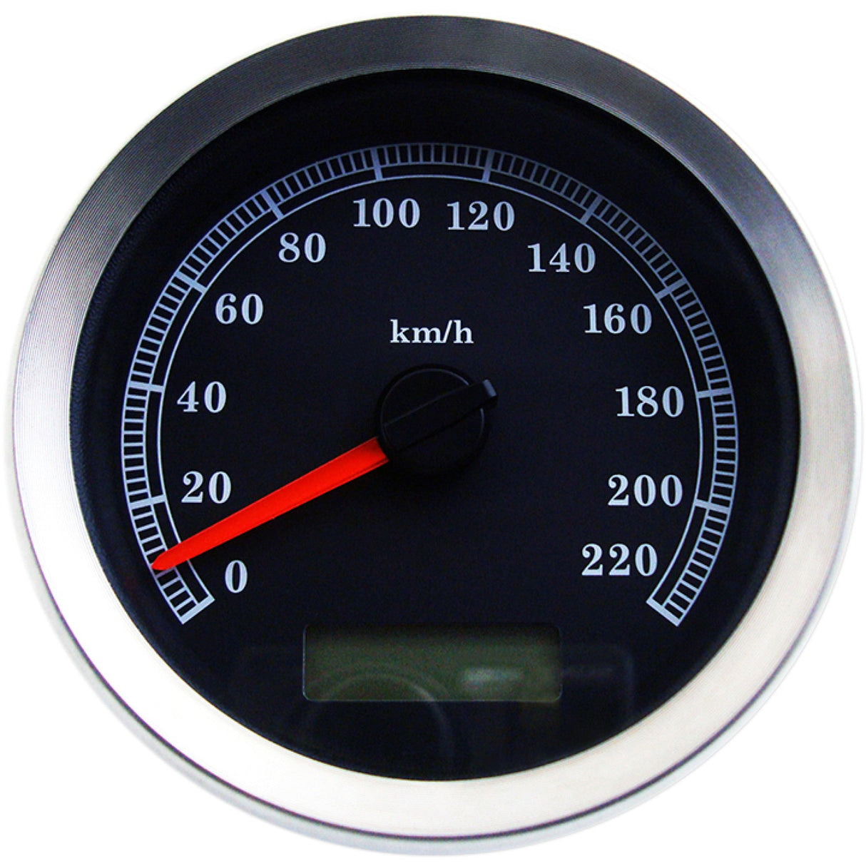 DRAG SPECIALTIES 2210-0460 4” Programmable Electronic Speedometer Programmable Speedometer - Black Face - KM/H