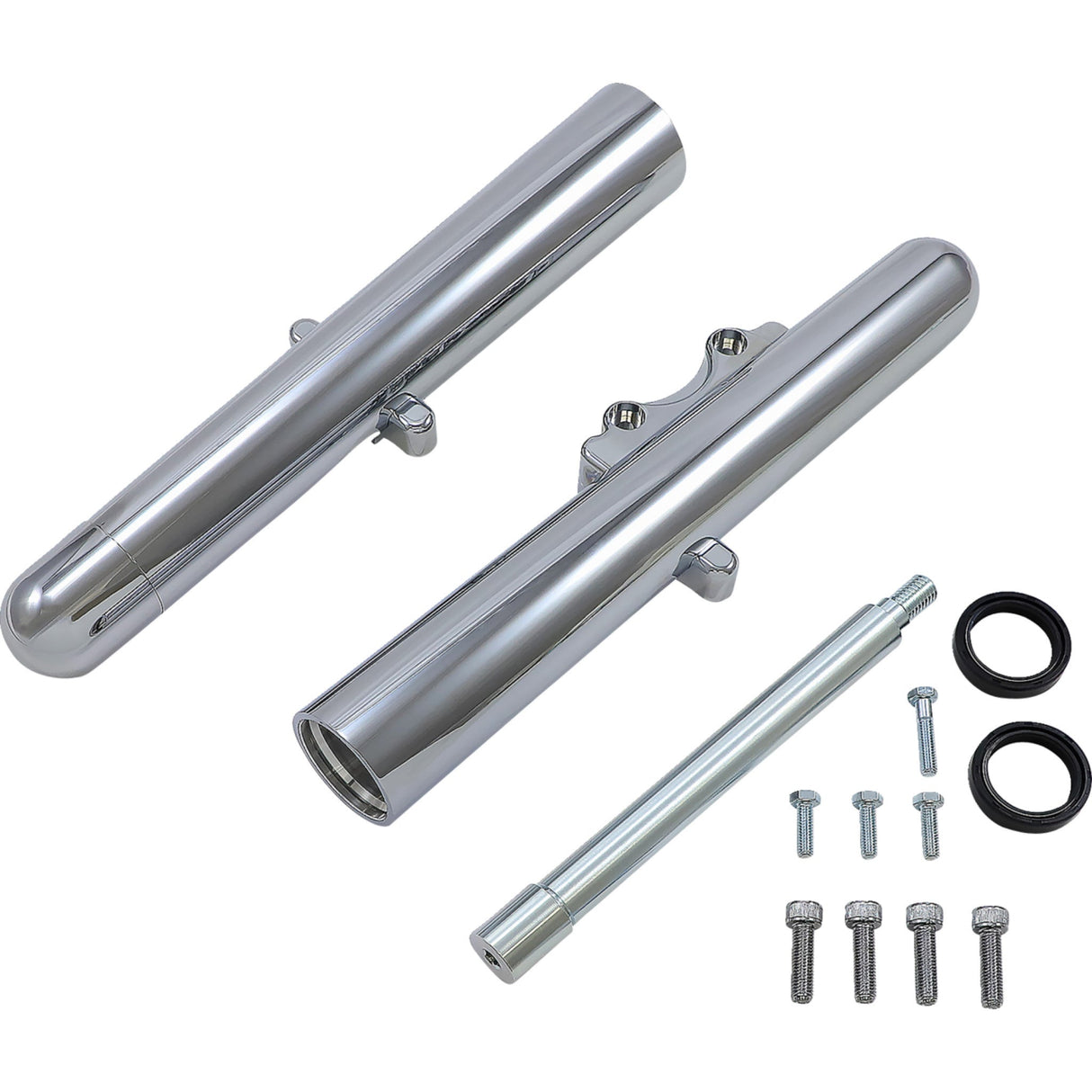 Arlen Ness Hot Legs Fork Leg — Smooth Chrome Custom Single Disc Smooth - 06-520 For Harley Touring 2008-2013