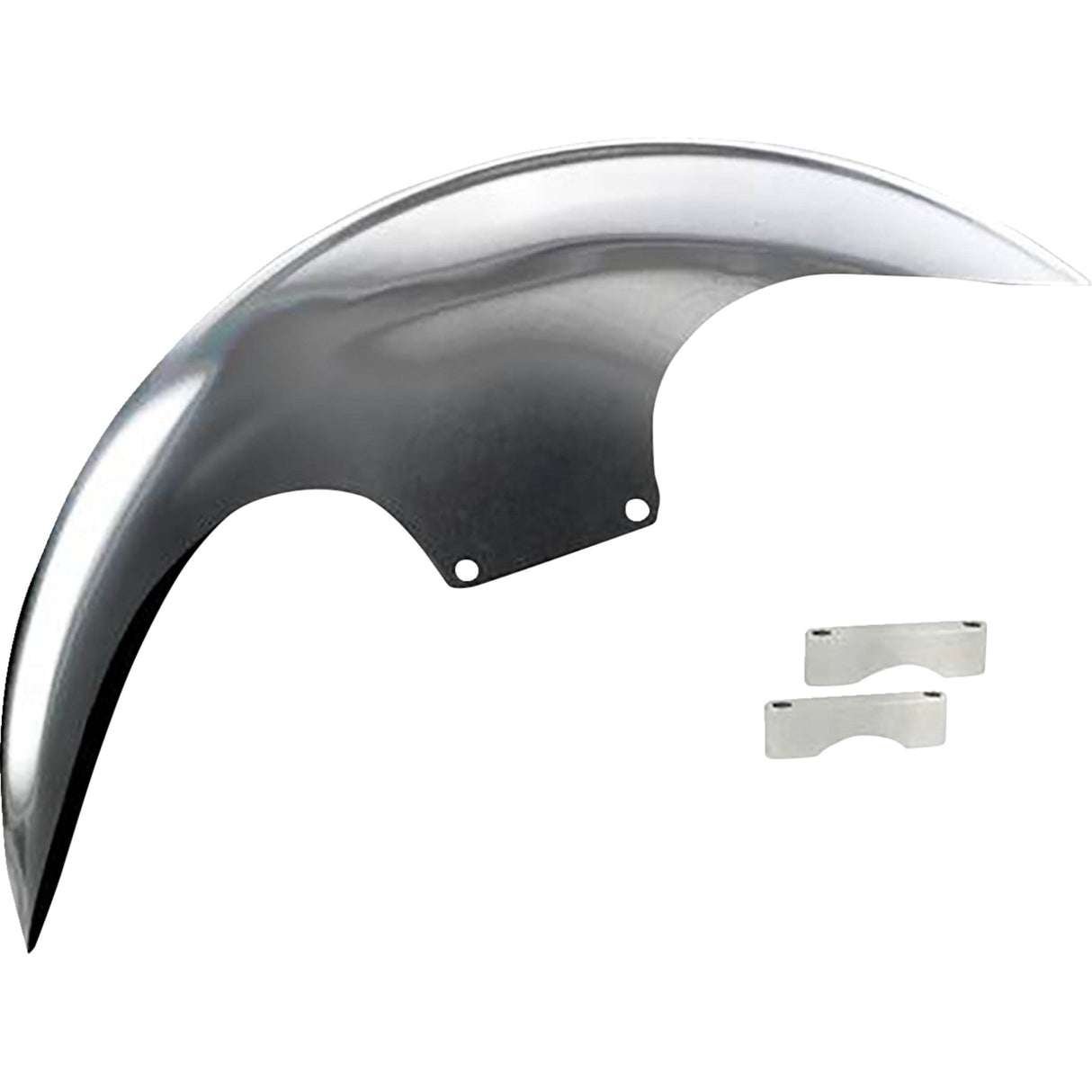 PAUL YAFFE BAGGER NATION 1401-0952 PYO:CAFE-21-14L-C Cafe Front Fender For 21" Wheel - Chrome Adaptors