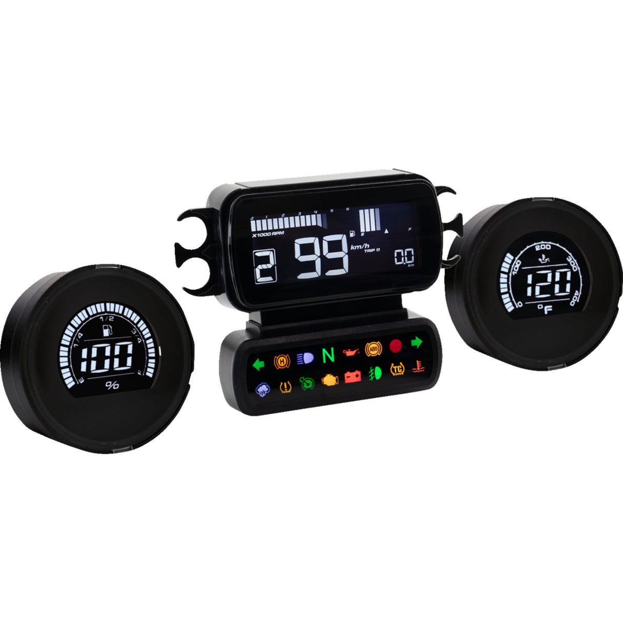Koso North America D2 Gauge Kit LCD HD Touring Trike - BA080050 For Harley Touring 2014-2023