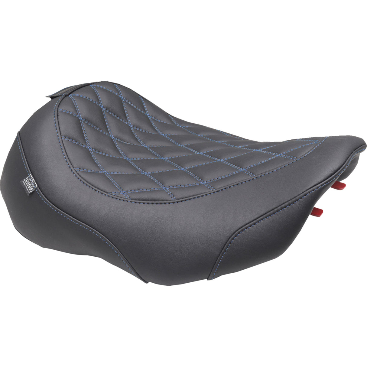 Mustang Wide Tripper™ Solo Seat Solo Sky Blue Stitching - 89503SB For Harley Touring 2023-2026