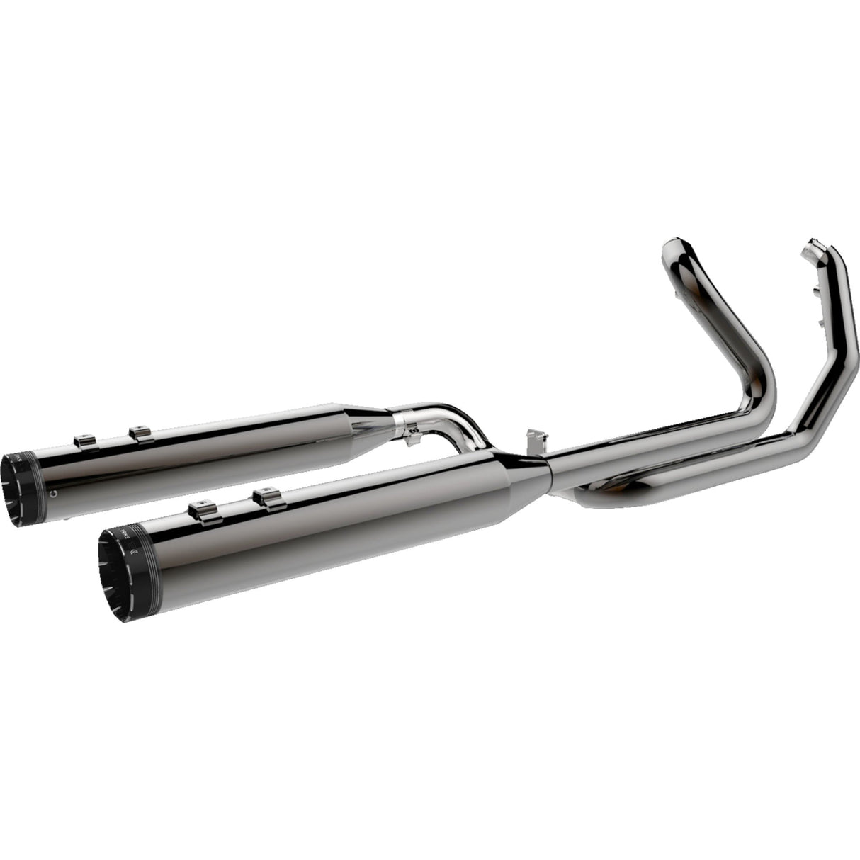 Khrome Werks 2-Into-1-Into-2 Dominator-SR Exhaust System Eclipse Without End Caps Twin Cam Touring - 201830-SR For Harley Touring 2009-2016