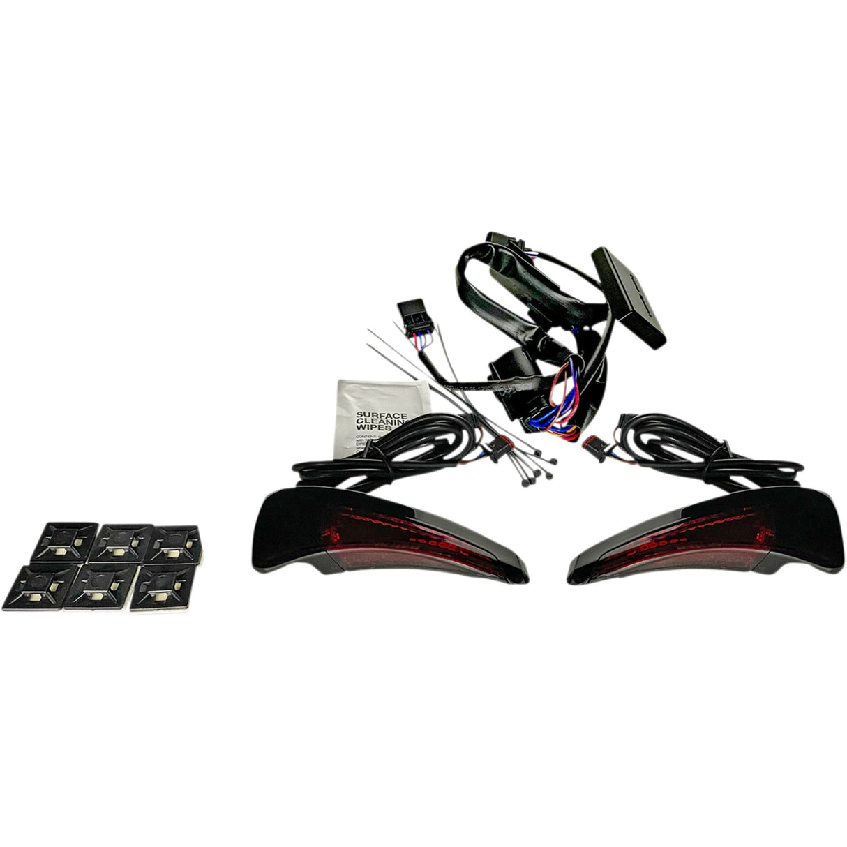 CUSTOM DYNAMICS 2040-2540 CD-TPBR-14-RB Sequential Tour Pak Seat Back Rest LED Lights - Black/Red - FLH