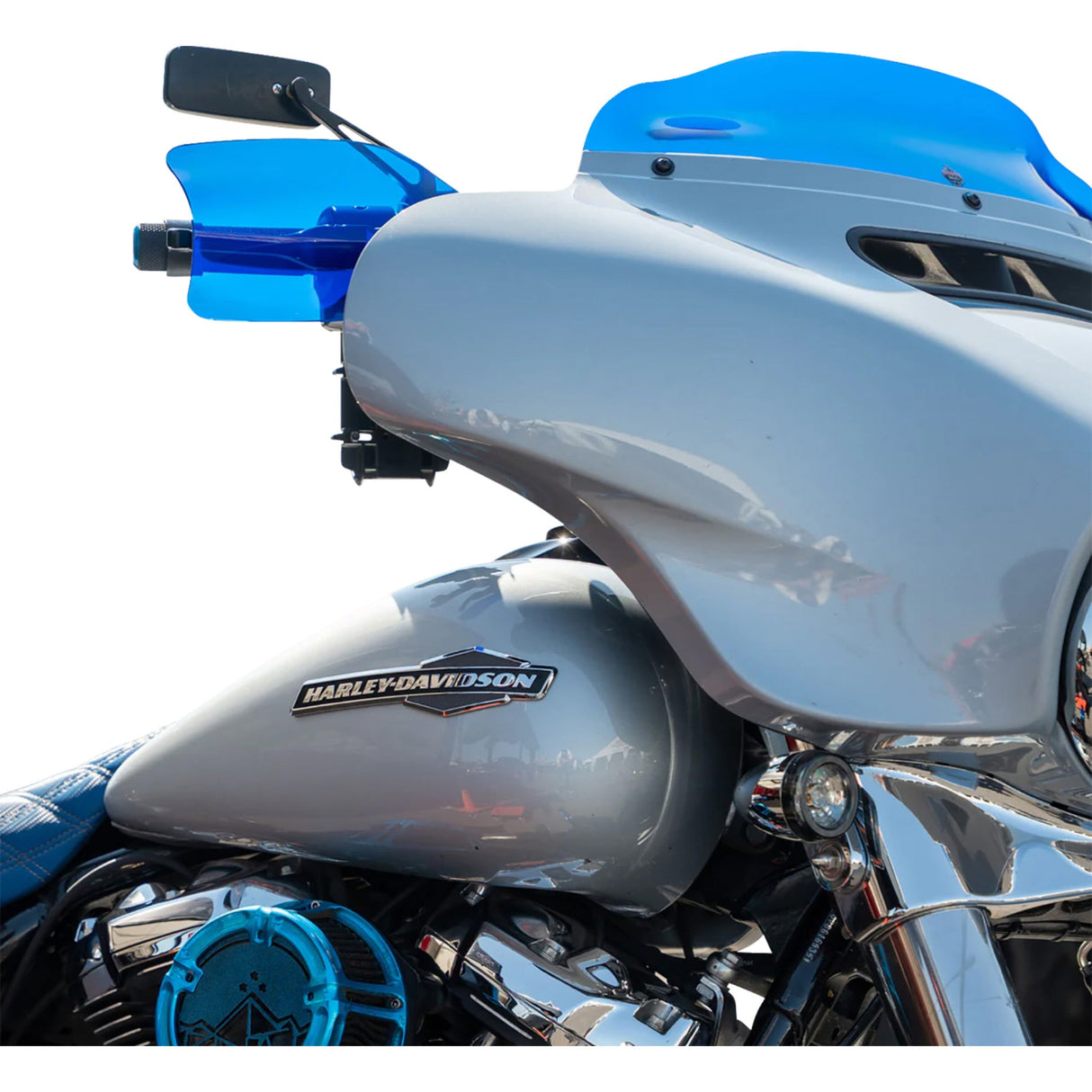 KLOCK WERKS 0635-2834 KWS-01-0133-CC Flare® Handguards harley-davidson cable clutch - blue