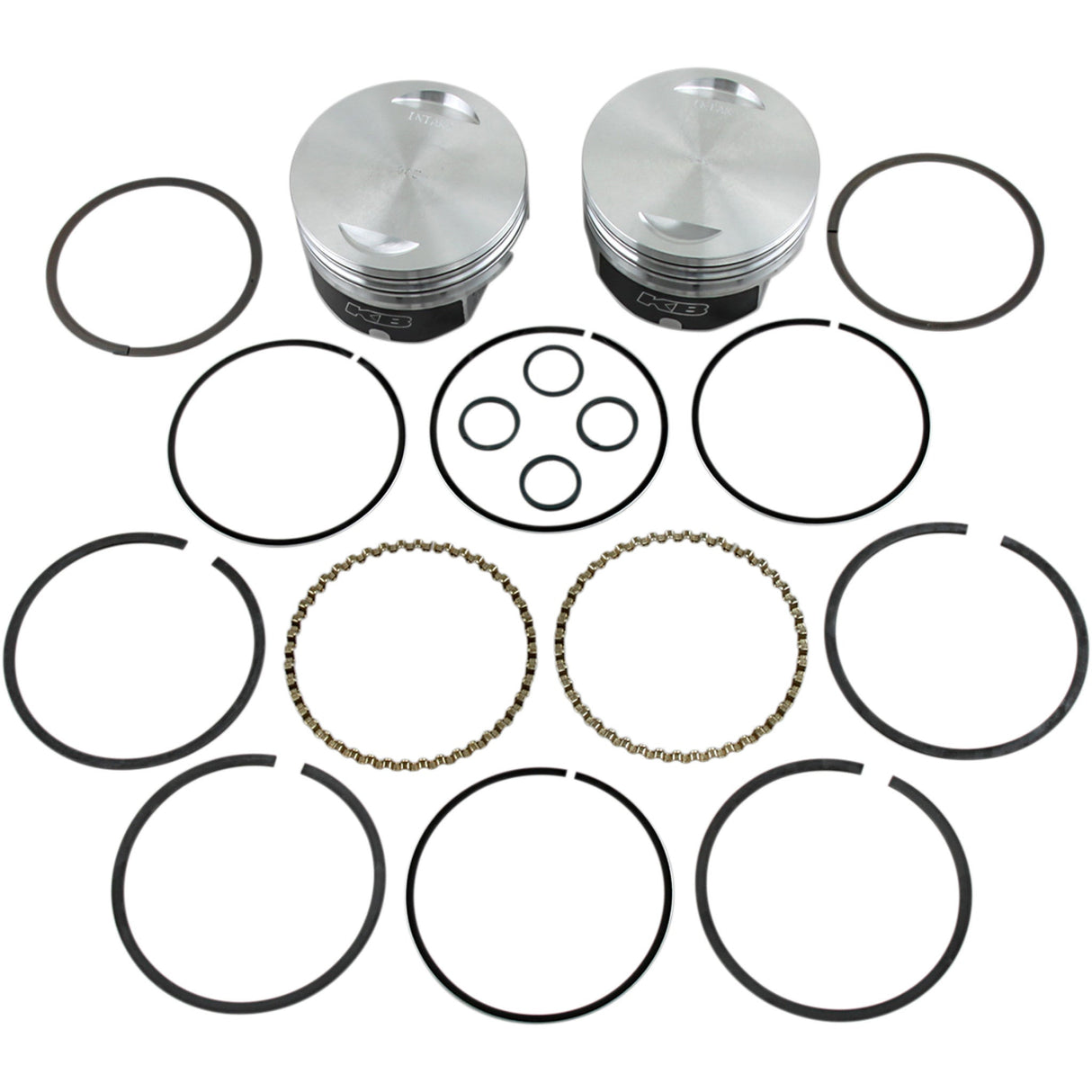 KB Performance Hypereutectic Piston Kit 3.875" +0.005" 9.3:1 CR 95" Twin Cam Big Bore - KB348.005 For Harley Motorcycles 1999-2006