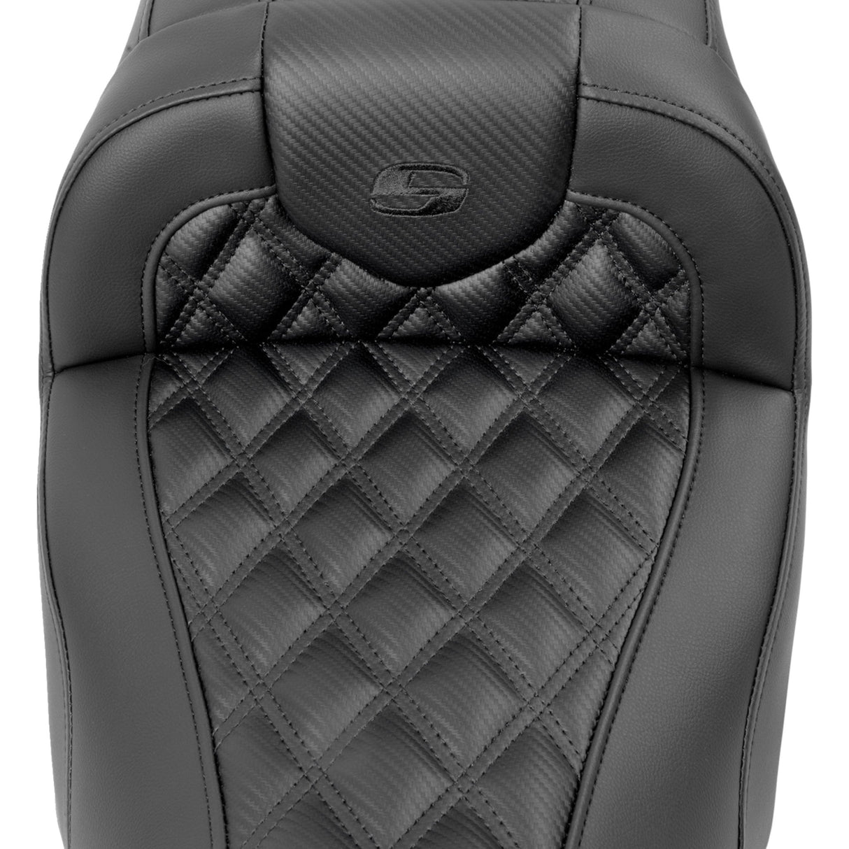 Saddlemen Roadsofa™ Lattice Stitch Seat Without Backrest Carbon Fiber - 823-07-20600 For Harley Touring 2023-2026