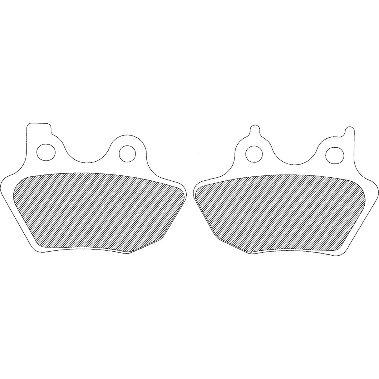 DRAG SPECIALTIES 1721-0882 Semi-Metallic Brake Pads front/rear