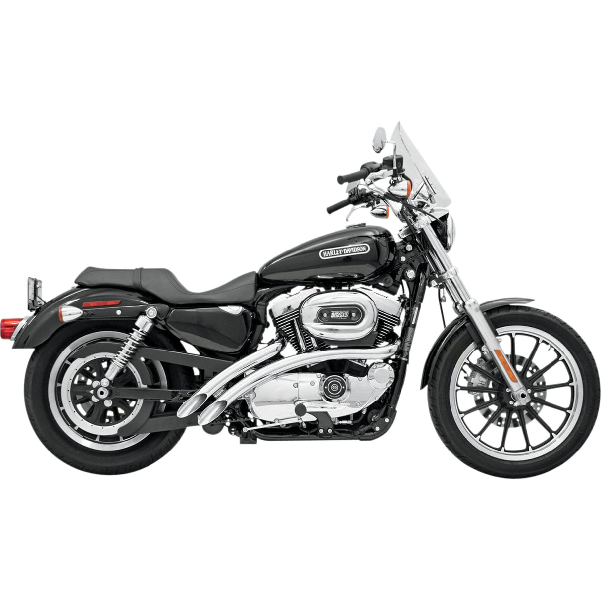 Bassani Xhaust Radius Sweeper 2-Into-2 Exhaust System - XL-FF12 For Harley Sportster 1986-2003