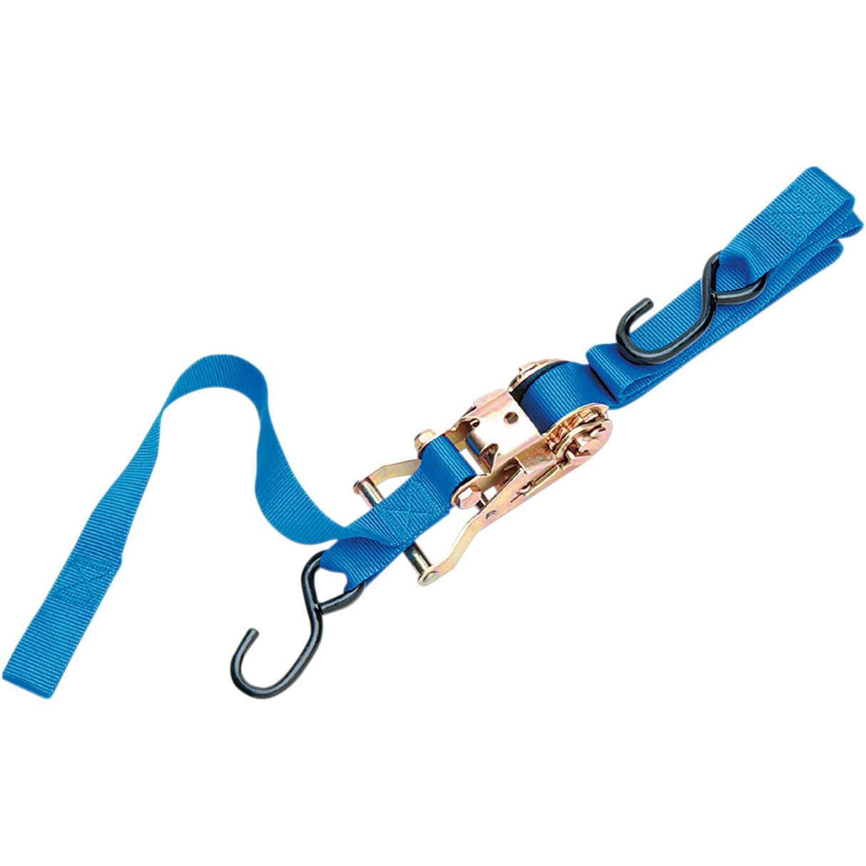PARTS UNLIMITED 3920-0076 Heavy-Duty Ratcheting Tie-Downs with Built-In Assist 1" Ratchet Tied Down - Assist - Blue