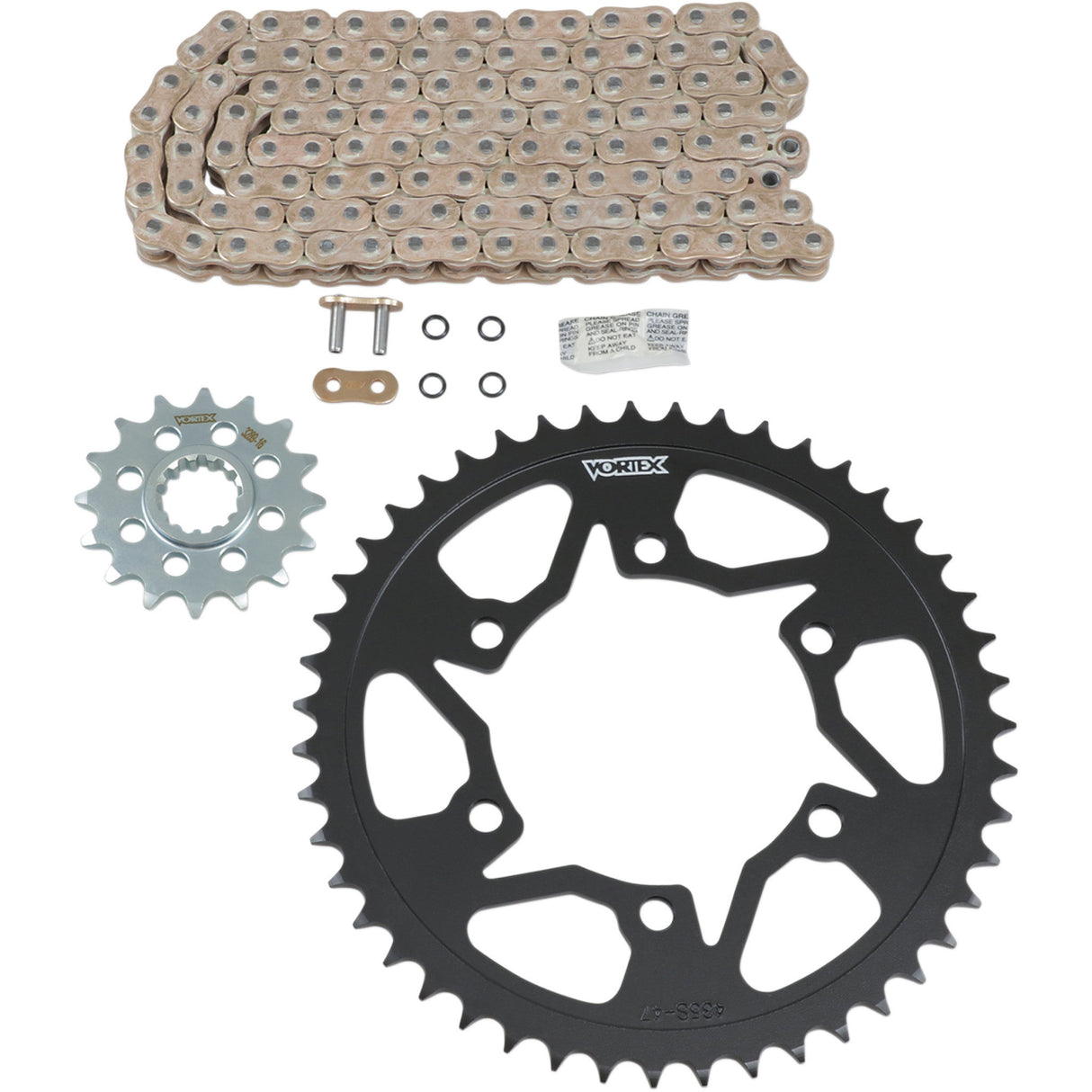 VORTEX 1230-1155 CKG6362 HFRS 520 Steel Chain Kit Steel Chain Kit - Gold - Yamaha - YZF-R1 - '06-'08