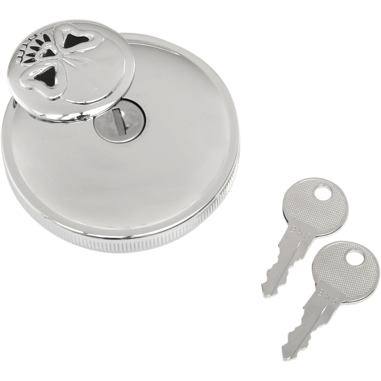 DRAG SPECIALTIES Screw-In Locking Skull Gas Cap - Non-Vented
