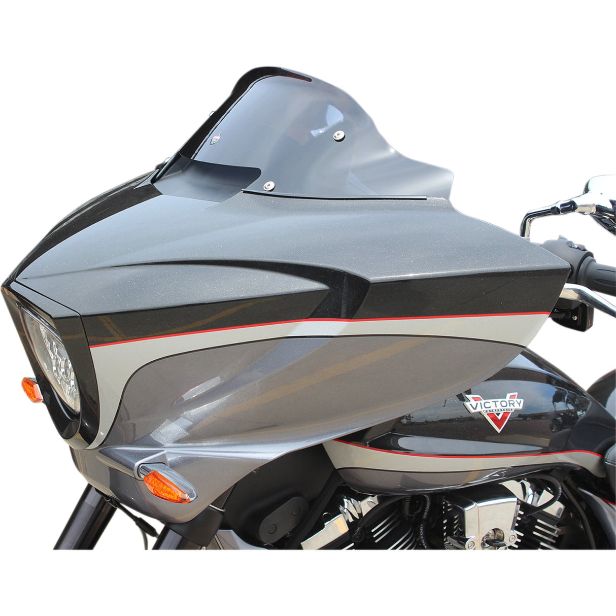 KLOCK WERKS 2312-0388 KWW-06-0431 Low Flare™ Windshield Flare Windshield - 20-1/4" - Dark Smoke - Victory