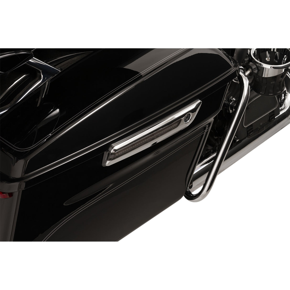 CIRO 3501-1821 40070 LED Saddlebag Hinge Covers - Smoke Lens - Chrome