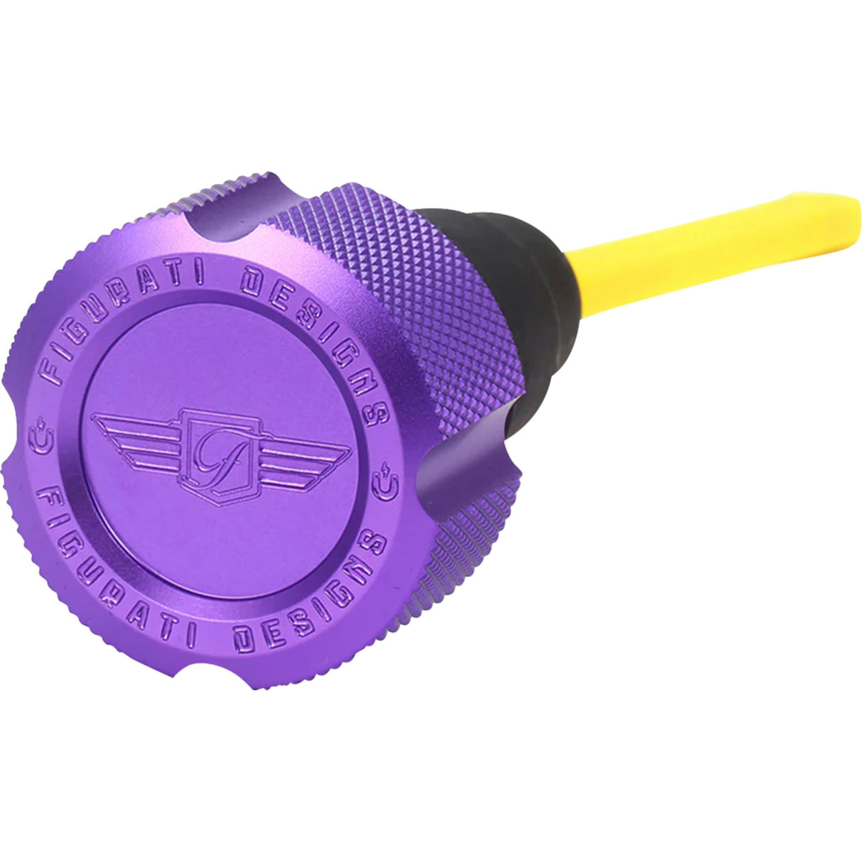 FIGURATI DESIGNS 0710-0305 FDP01-TCKN-P Performance Magnetic Oil Dipstick knurled - purple - '07-'16 touring/trike