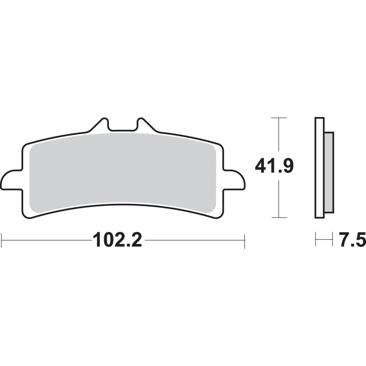 SBS HS Street Excel Sintered Front Brake Pads - 841HS For Ducati Motorcycles 2007-2024 | KTM 1190 / 1290 Super Duke 2009-2022
