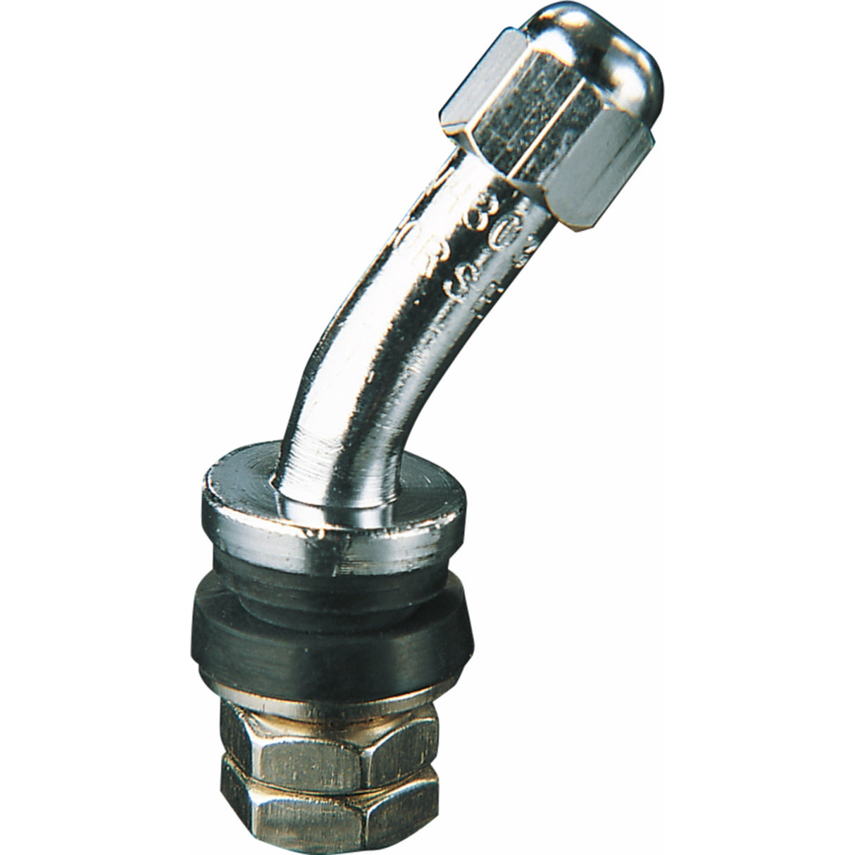 PARTS UNLIMITED MC-945 Angled Valve Stem Valve Stem - Angled - Chrome