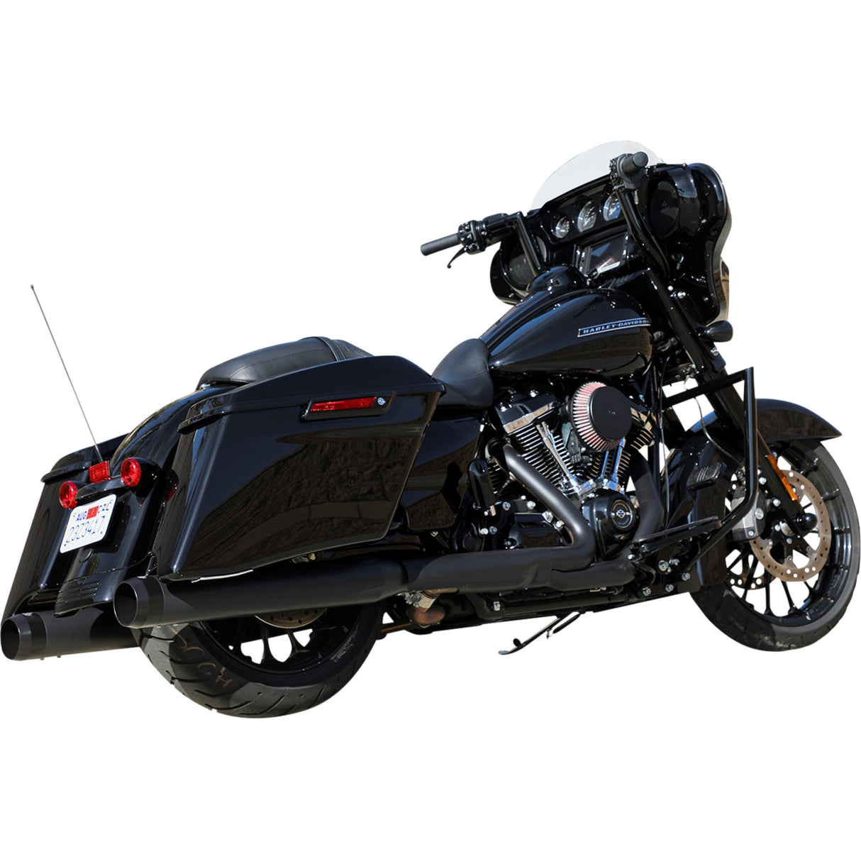LA Choppers Twin Peaks Engine Guard Black - LA-7100-00B For Harley Touring 2009-2022