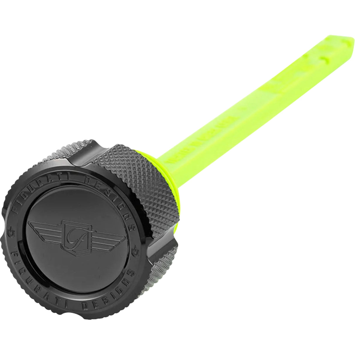 Figurati Designs Magnetic Oil Dipstick Knurled Black - FD01-MAGDSPP-KN-BLK For Indian 2020-2024