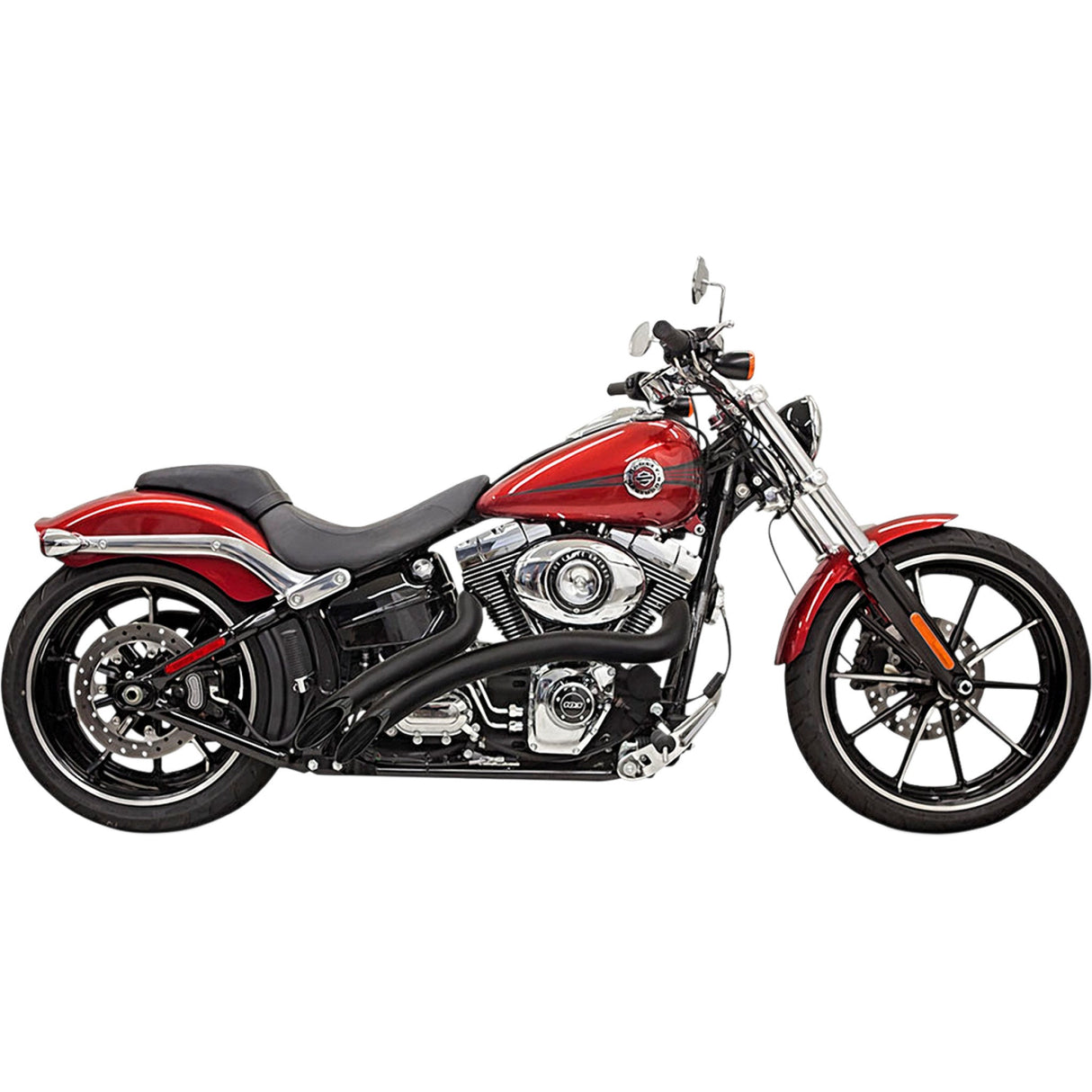 Bassani Xhaust Radius Sweeper 2-Into-2 Exhaust System - 1SD1FB For Harley 1986-2017