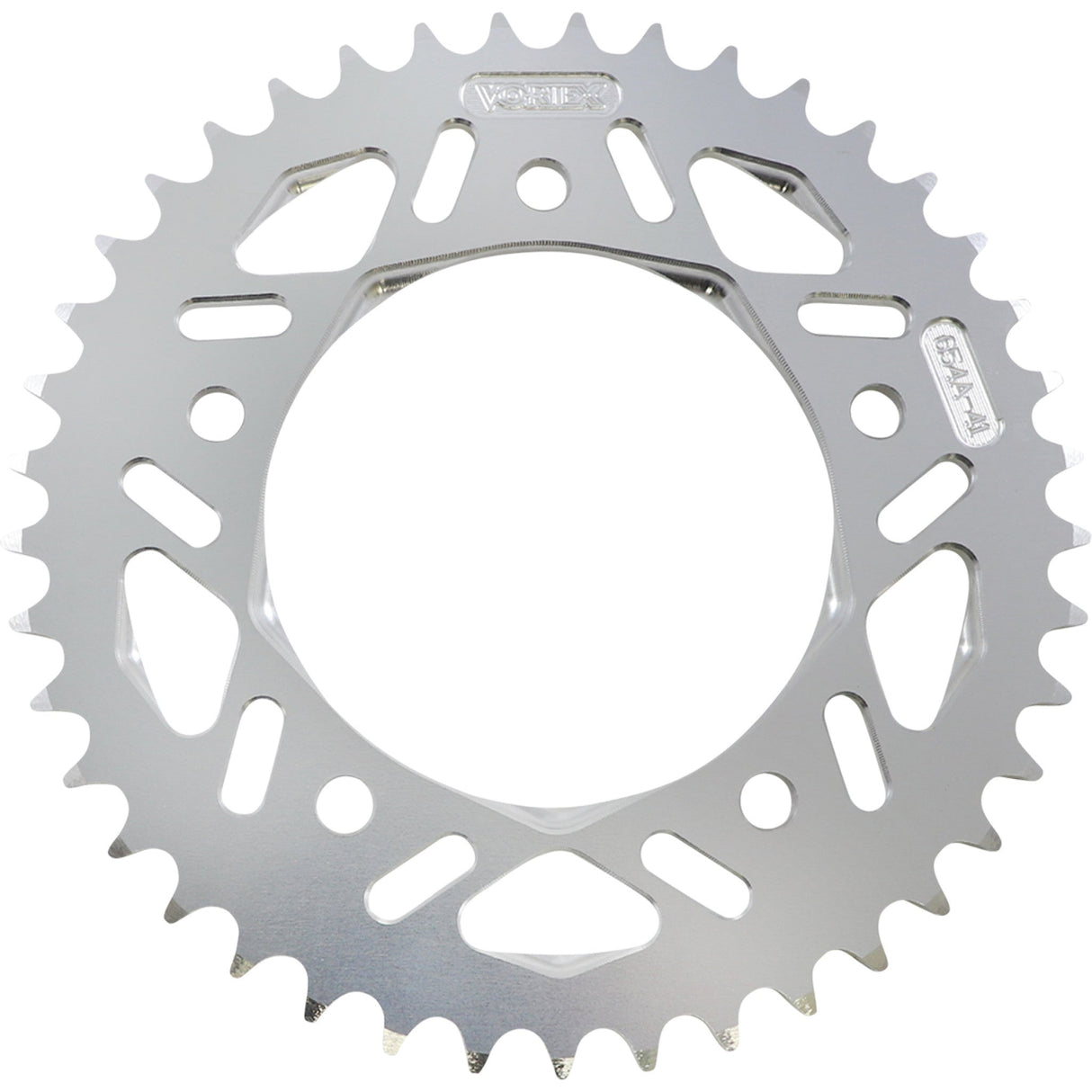 VORTEX 1211-1821 654A-41 Aluminum Rear Sprocket Aluminum Sprocket - Silver - Rear - 41 Tooth