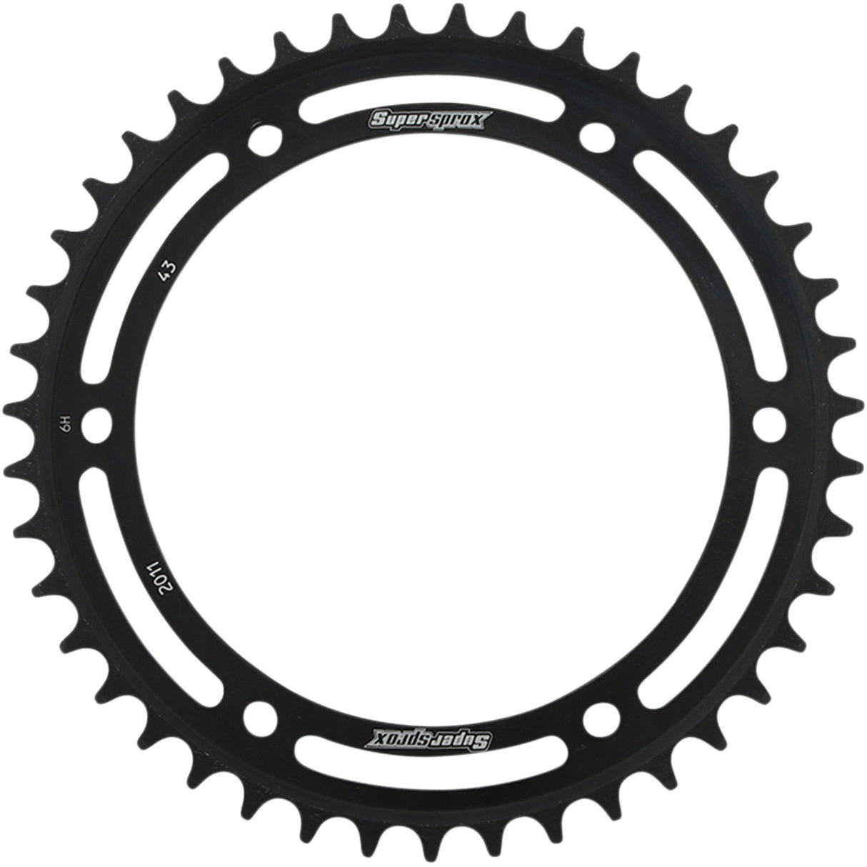 SUPERSPROX 1210-2161 RFE-2011-43-BLK Racing Steel Rear Sprocket Rear Sprocket - 43 Tooth