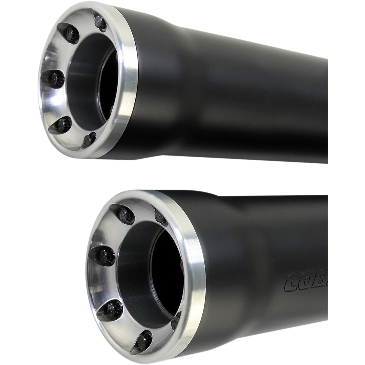 Cobra Slip-On Mufflers With Race Pro Tips 3" Black - 6053B For Harley Softail 2007-2017