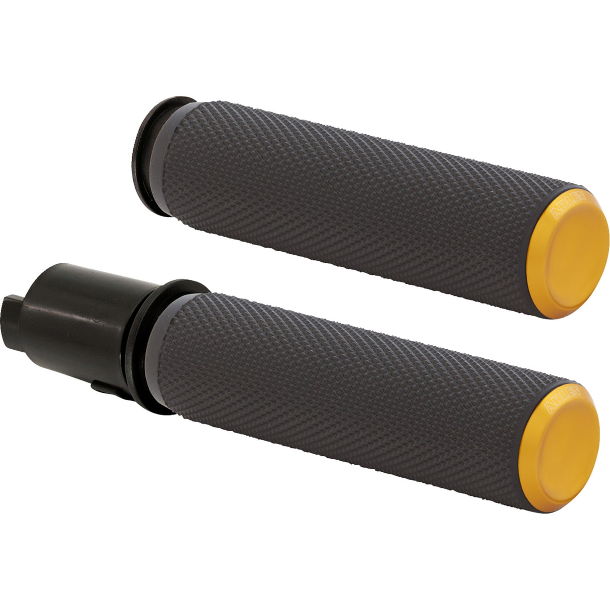 Arlen Ness Knurled Grips TBW Gold - 500-054 For Harley Touring 2023-2026