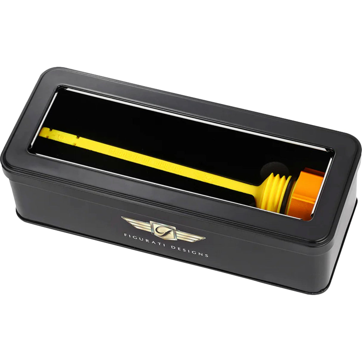 FIGURATI DESIGNS 0710-0302 FDP01-M8SM-G Performance Magnetic Oil Dipstick curved - gold - m8 touring/trike