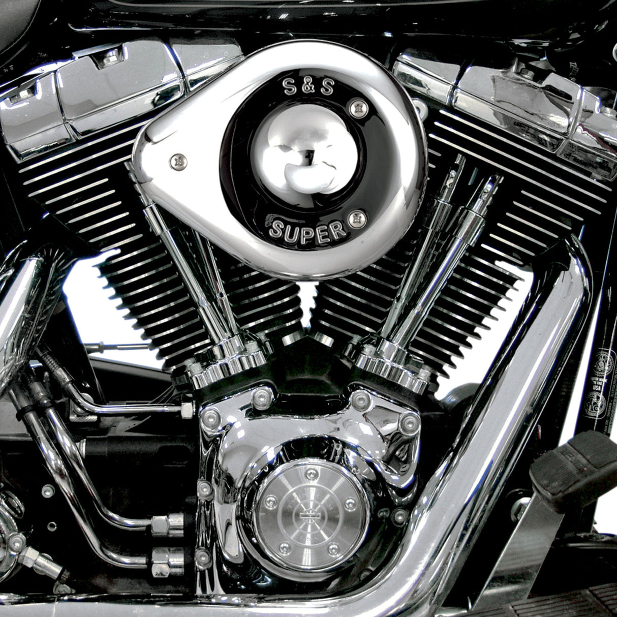 S&S CYCLE DS-289137 17-0403 Teardrop Air Cleaner Kit - Chrome