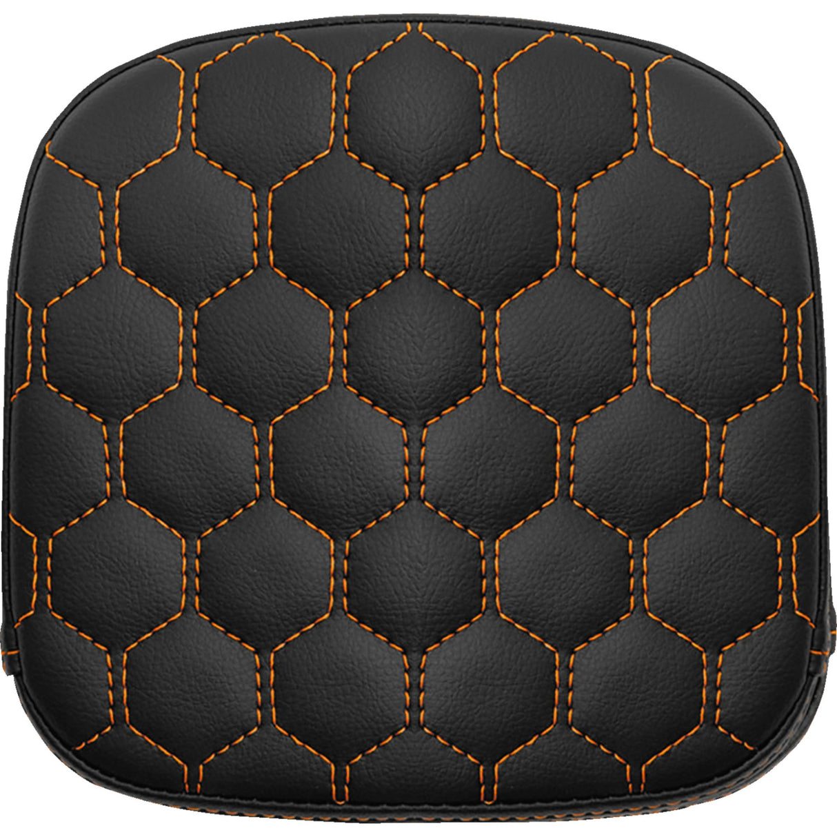 SADDLEMEN 0822-0575 040749ORA Honeycomb Sissy Bar Pad - Orange Stitching