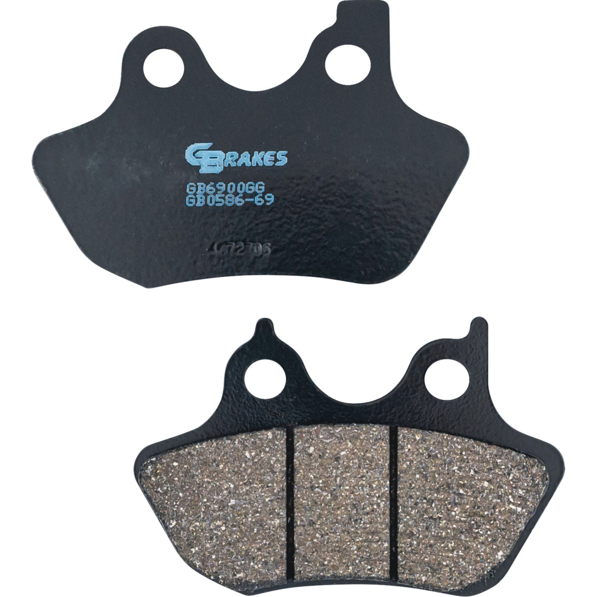 Gbrakes Semi Metallic Brake Pads Semi-Metallic Ceramic Front Rear - GB0586-69 For Harley Motorcycles 2000-2007