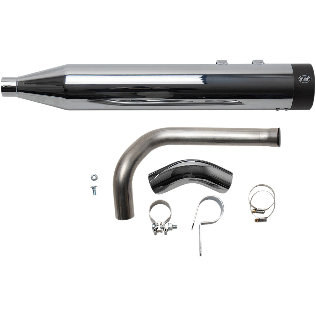 S&S CYCLE 1861-1390 550-0829 Shadow Muffler Kit - Chrome
