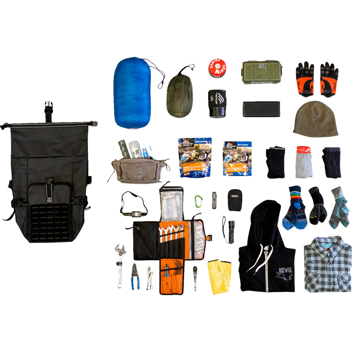 BILTWELL 3516-0402 3016-01 EXFIL-60 Bag EXFIL-60 Dry Bag - Gen 2 - Black