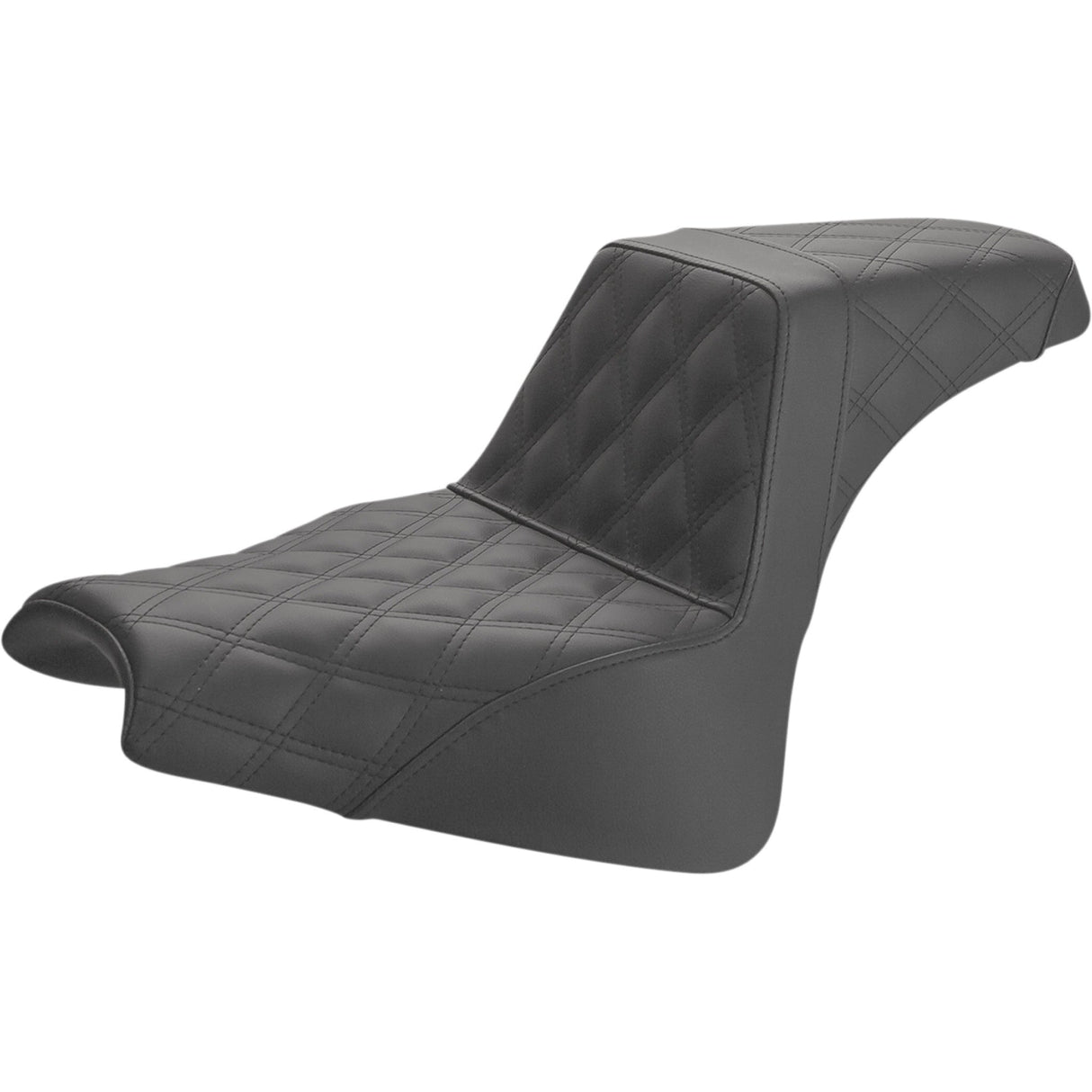 Saddlemen Step-Up Seat — Full Lattice Stitch Black - 818-28-175 For Harley Softail 2018-2023
