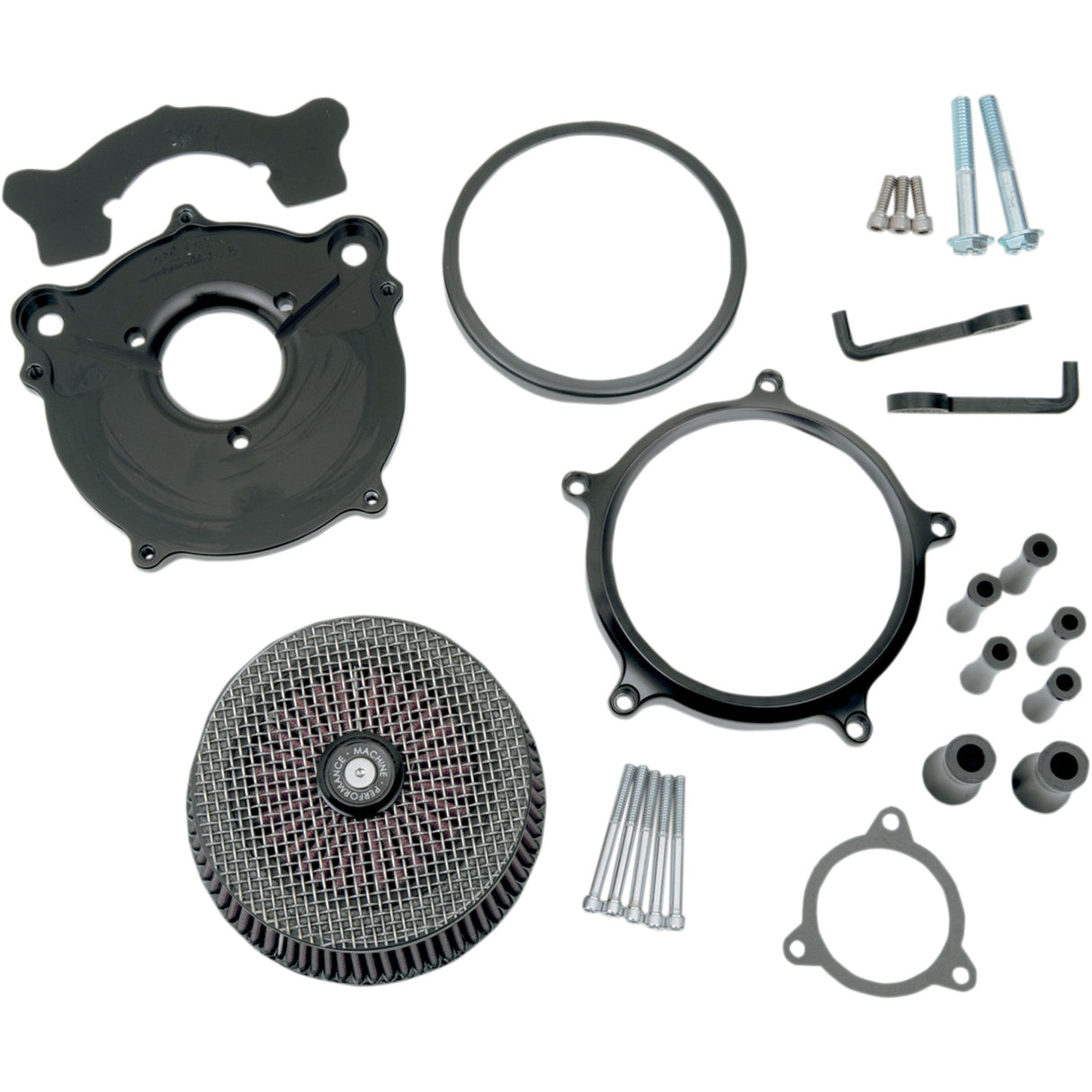 PERFORMANCE MACHINE (PM) 1010-3278 0206-2165-B Super Gas Air Cleaner Kit black