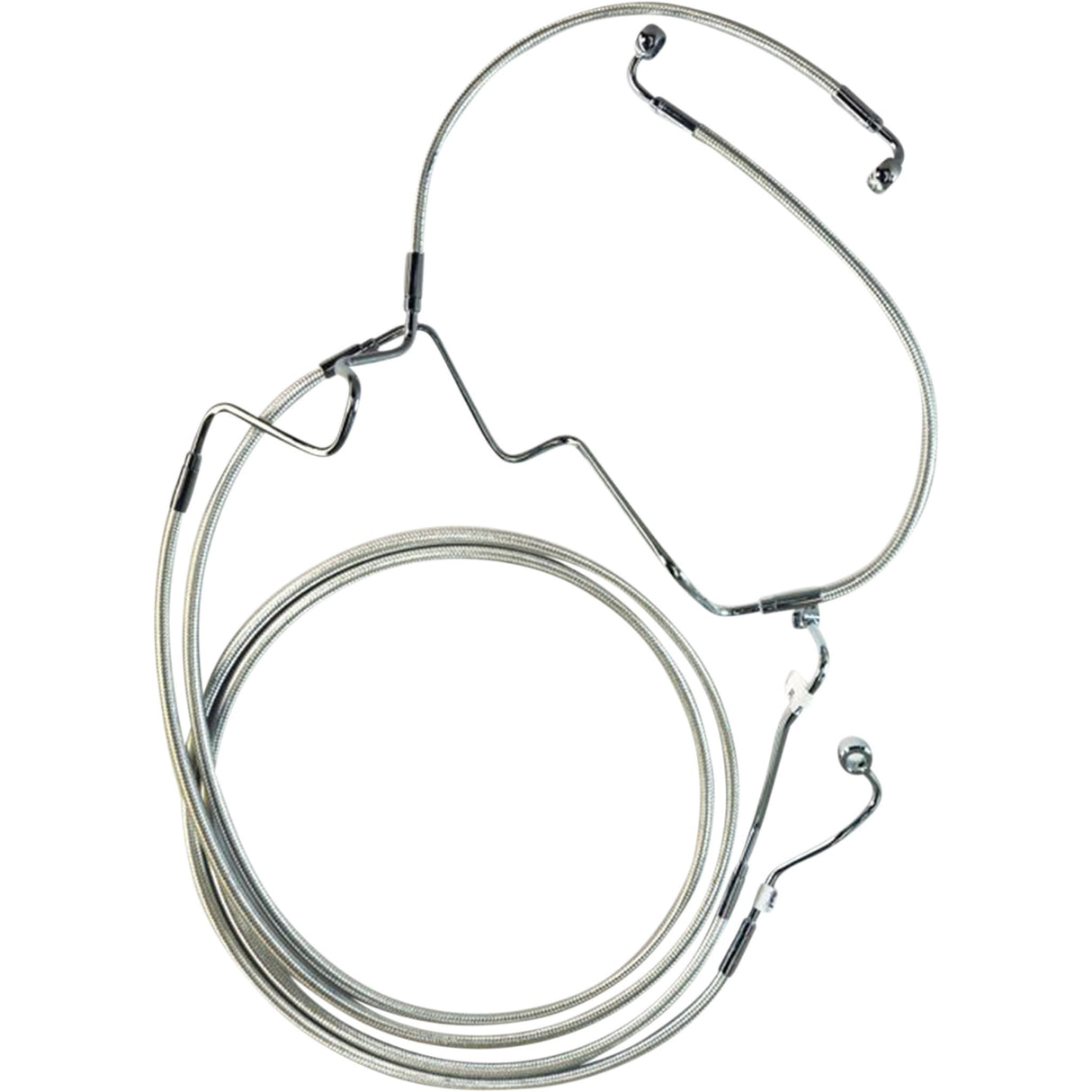 Magnum Shielding Designer Series Extended ABS Touring Lower Brake Line Kit +4" Sterling Chromite - AS370164 For Harley Touring 2014-2023
