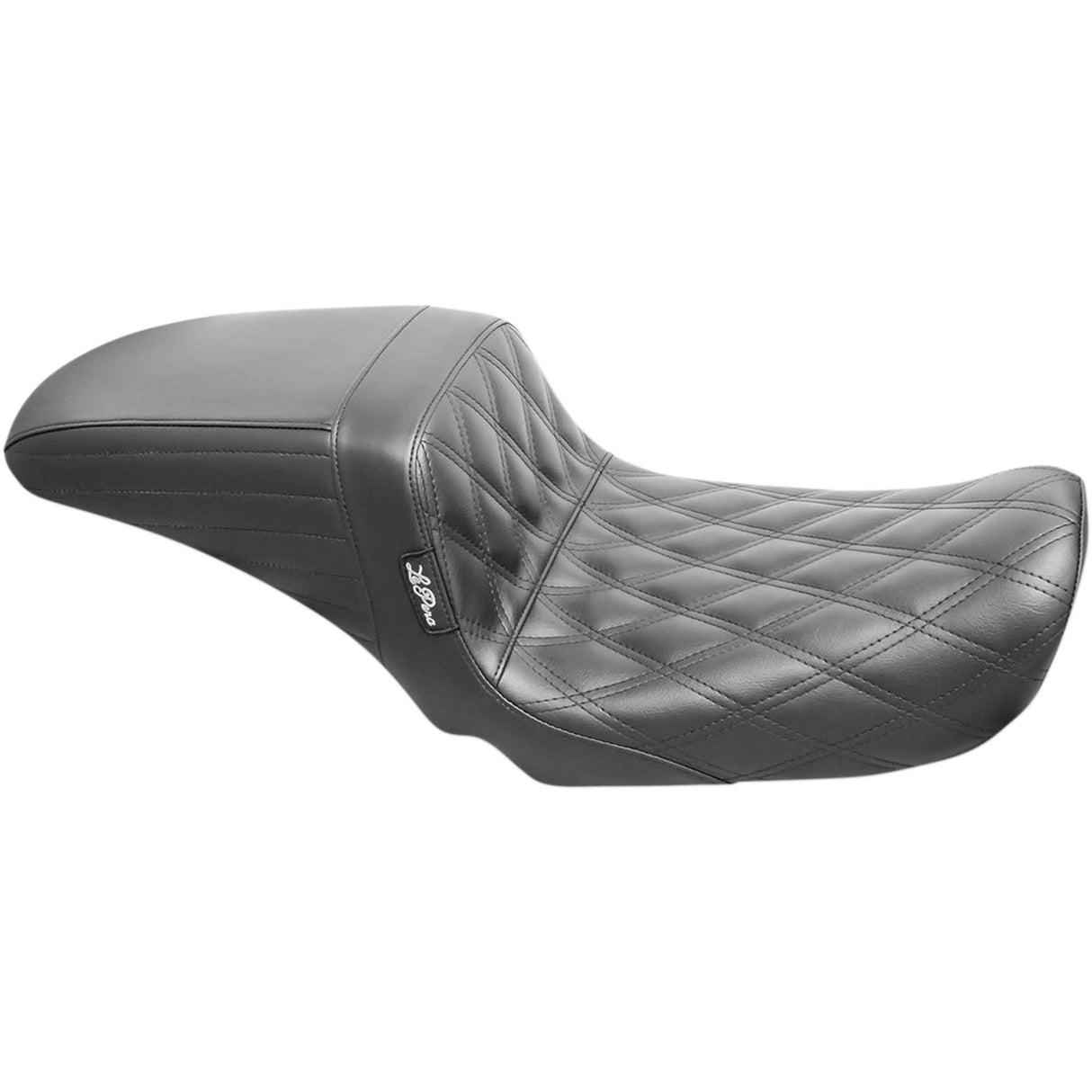 LePera Kickflip Seat — Double Diamond Black - LK-591DD For Harley Motorcycles 2006-2017