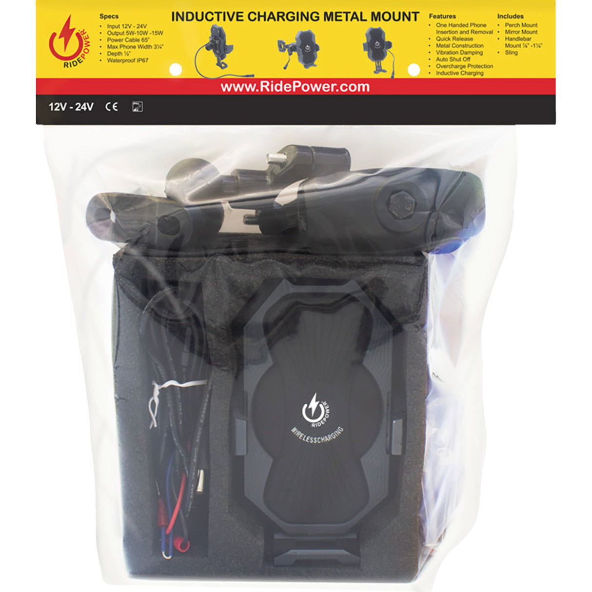 RIDEPOWER 3807-0718 RPMTLINDCABLE63 Metal Inductive Phone Mount Quick Disconnect 63" Power Cable Power Cable - Inductive Phone Mount - Quick Disconnect - 63"